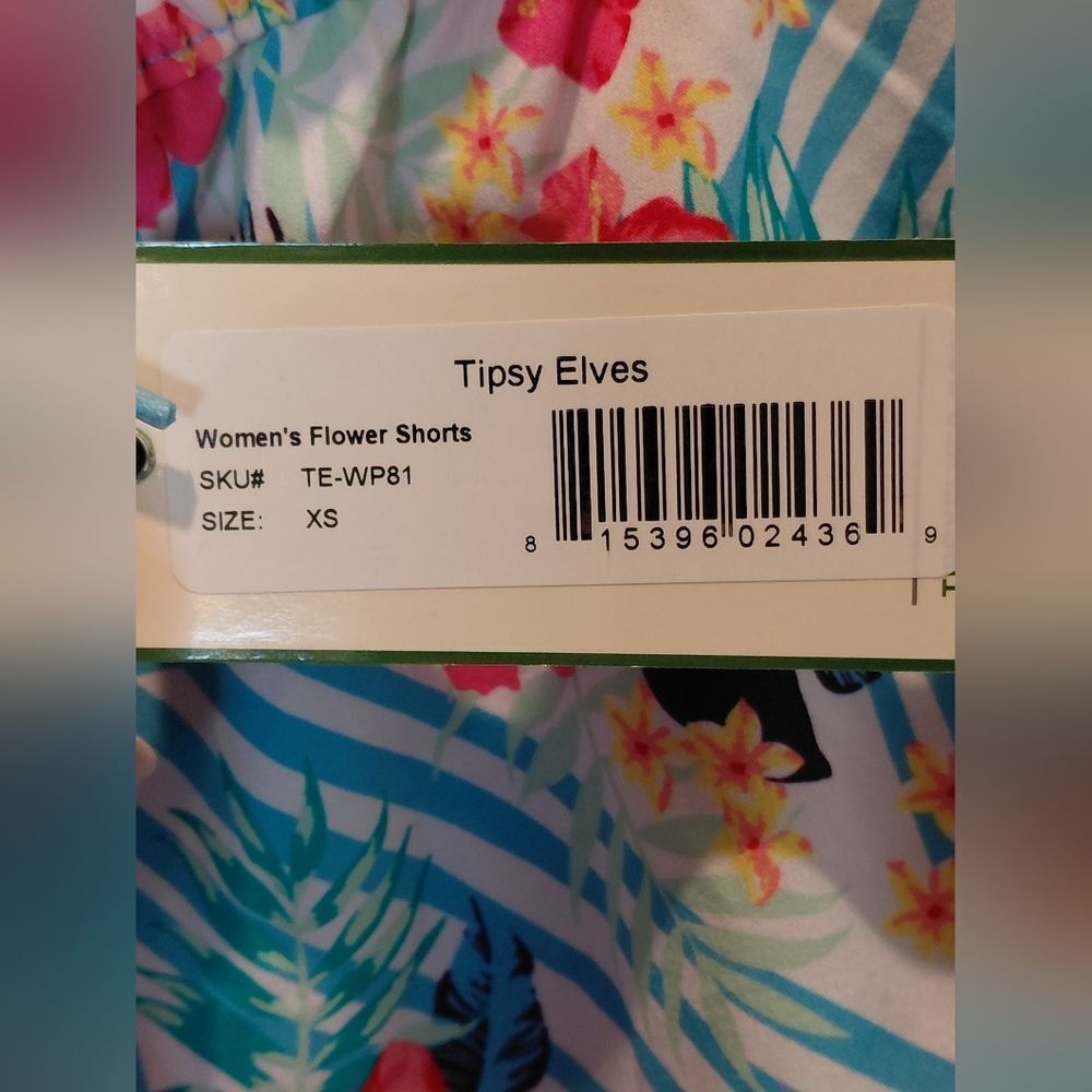 Tipsy Elves Women's Flower Shorts Island Floral Multicolor Size XS NEW - Picture 8 of 8